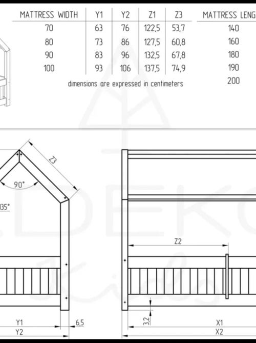 Lit cabane enfant mbp mila 80×190 cm pin massif - Kiabi