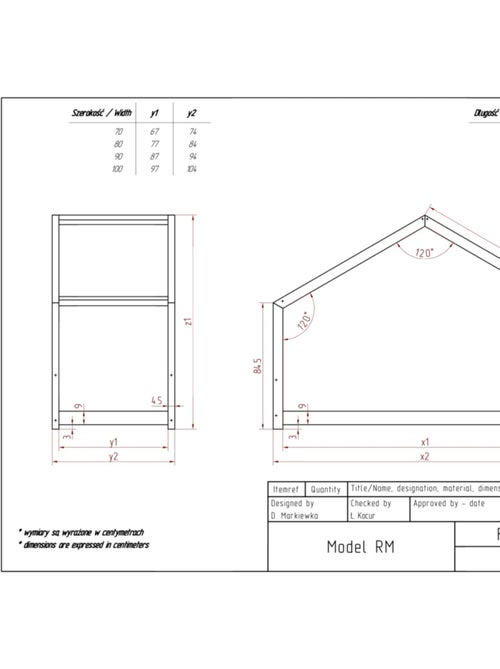 Lit cabane enfant rm 80×140 cm pin massif - Kiabi