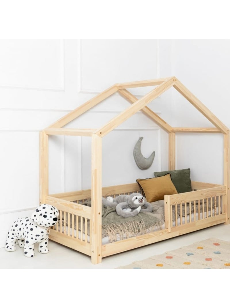 Lit cabane enfant rmw 80×190 cm pin massif Beige - Kiabi