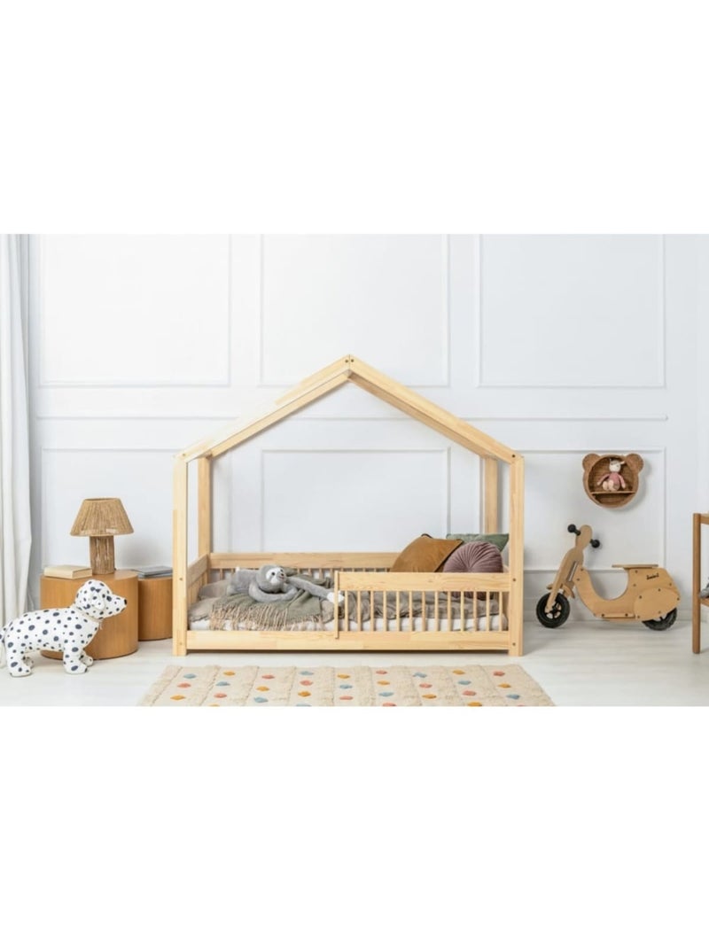 Lit cabane enfant rmw 80×190 cm pin massif Beige - Kiabi