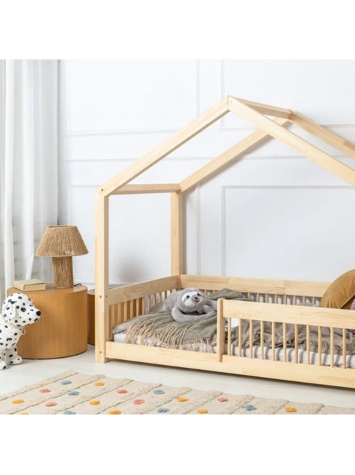 Lit cabane enfant rmw 80×190 cm pin massif - Kiabi