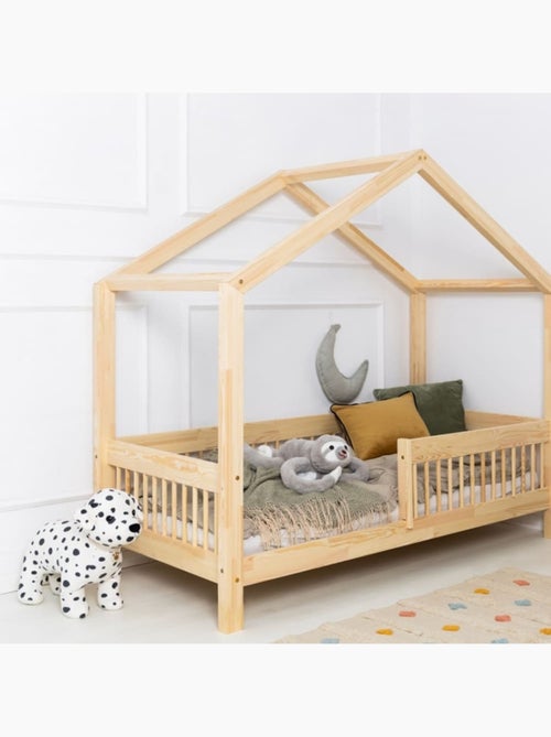 Lit cabane enfant rmw 80×190 cm pin massif - Kiabi