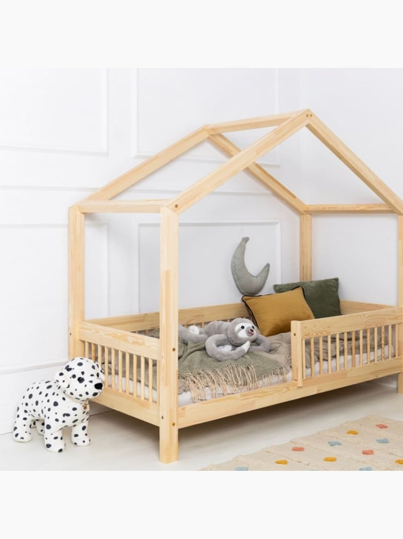 Lit cabane enfant rmw 80×190 cm pin massif Beige - Kiabi
