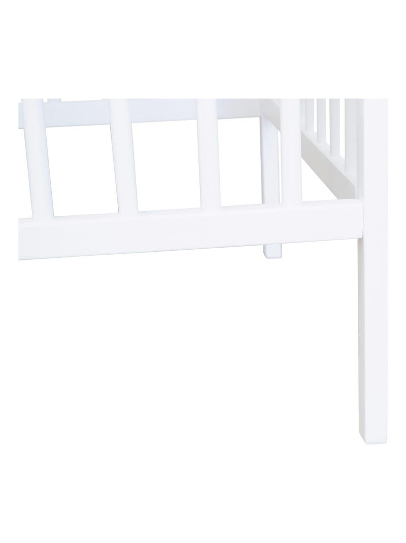Lit cabane évolutif en bois massif Blanc - Kiabi