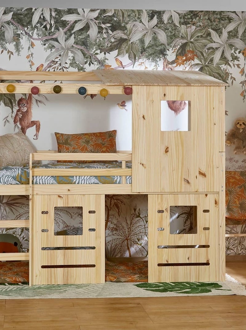 Lit cabane mi-hauteur Alma - AKITEN RETAIL Marron - Kiabi