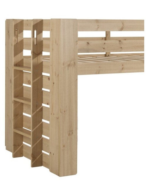 Lit cabane mi-hauteur en pin massif naturel  HARY - Kiabi