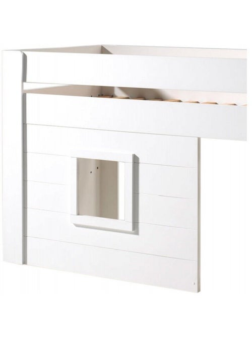 Lit cabane mi-hauteur imitation bois  HENRIK - Kiabi