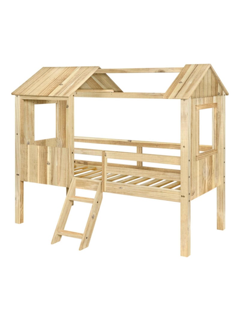 Lit cabane mi-hauteur Lao - AKITEN RETAIL Marron - Kiabi