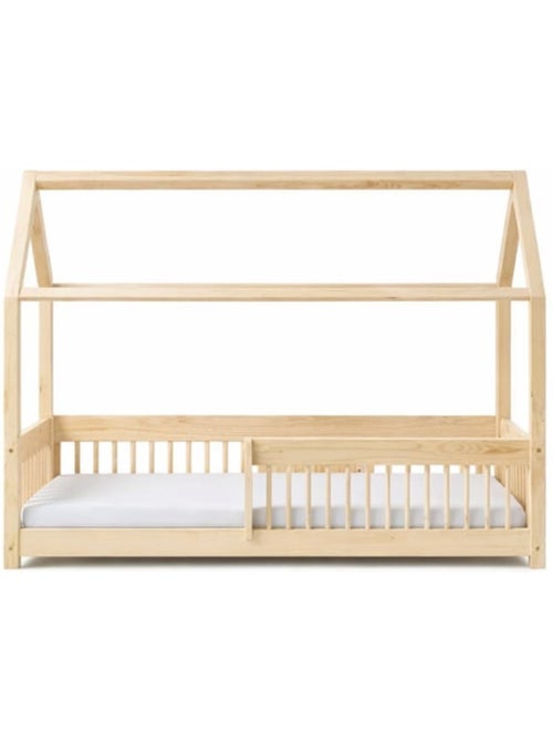 Lit cabane montessori enfant mbw mila 120×180 cm pin massif - Kiabi