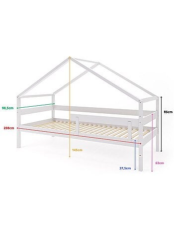 Lit cabane simple en bois YappyHytte