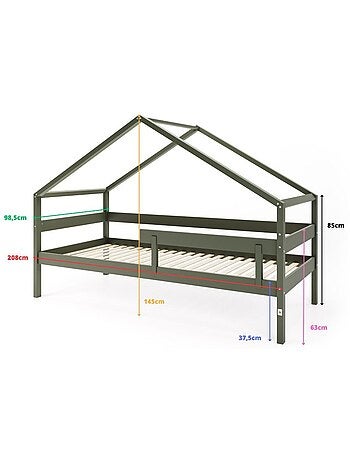 Lit cabane simple en bois YappyHytte
