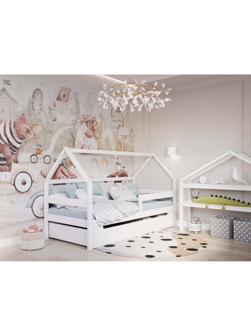 Lit cabane simple  en bois YappySole Blanc - Kiabi