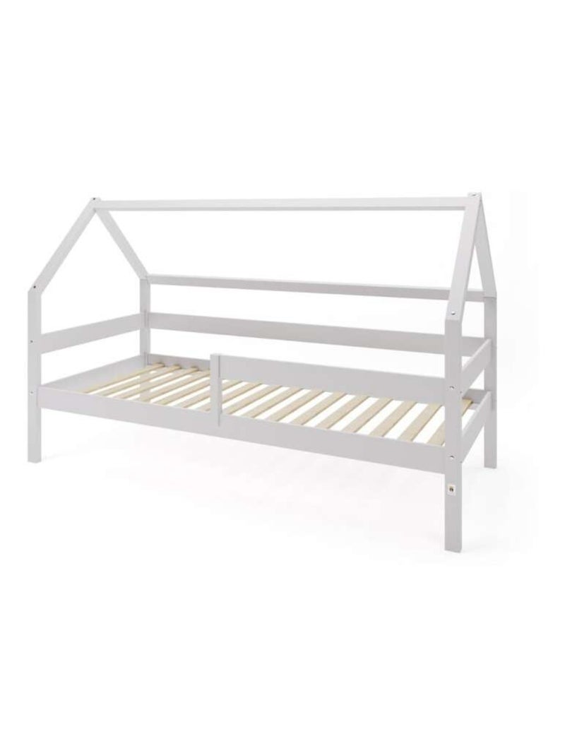Lit cabane simple  en bois YappySole Gris clair - Kiabi