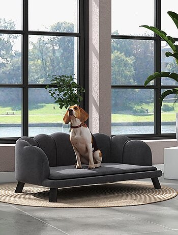 Lit canapé chien chat design contemporain coquillage