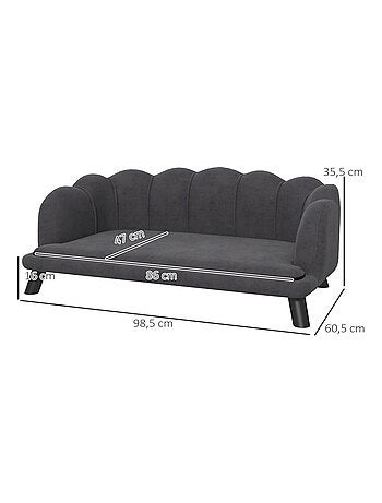 Lit canapé chien chat design contemporain coquillage