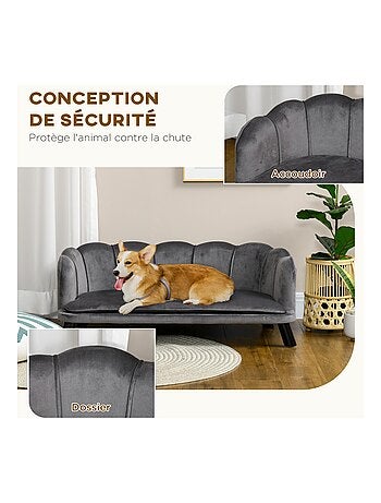 Lit canapé chien chat design contemporain coquillage