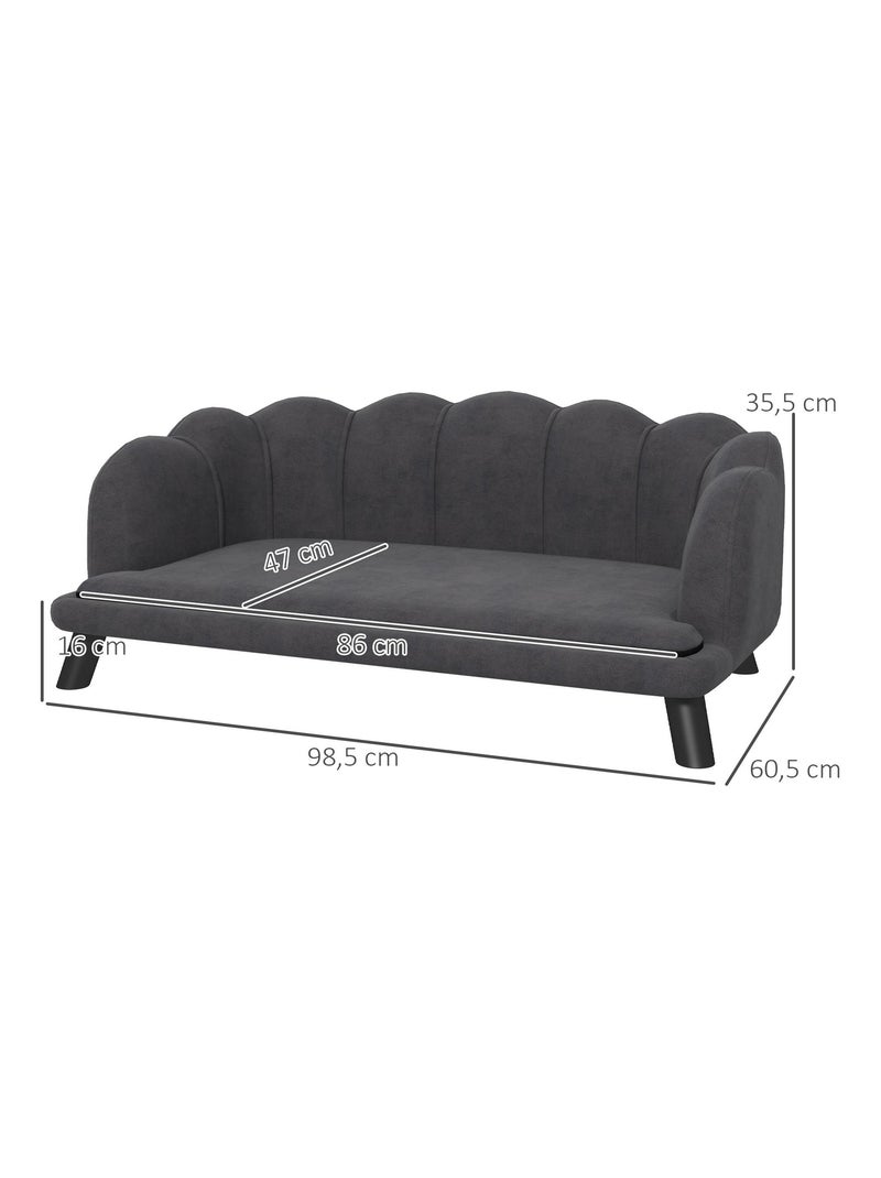 Lit canapé chien chat design contemporain coquillage Gris - Kiabi
