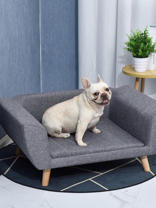 Lit canapé chien chat design scandinave + coussin fourni polyester - Kiabi