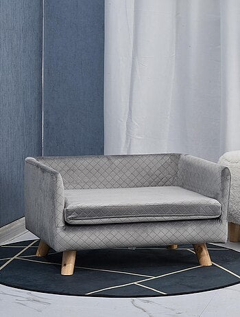 Lit canapé chien chat design scandinave + coussin fourni velours
