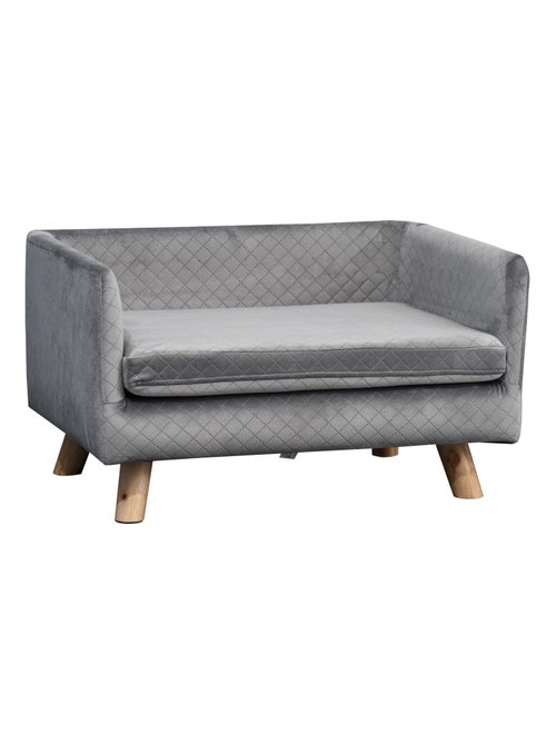 Lit canapé chien chat design scandinave + coussin fourni velours - Kiabi