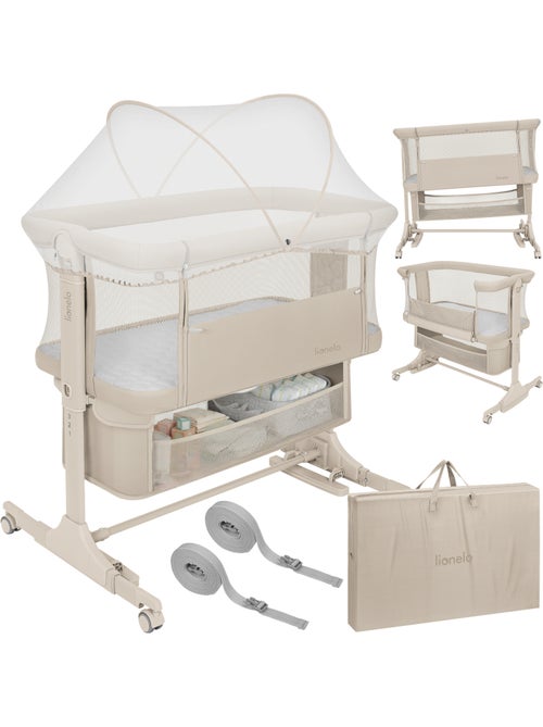 Lit cododo 3en1 LIONELO Jodie - Berceau - Réglable en hauteur et inclinaison- Matelas haute densité - Kiabi Lit cododo 3en1 LIONELO Jodie - Berceau - Réglable en hauteur et inclinaison- Matelas haute densité - Kiabi