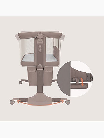 Lit cododo 3en1 LIONELO Jodie - Berceau - Réglable en hauteur et inclinaison- Matelas haute densité