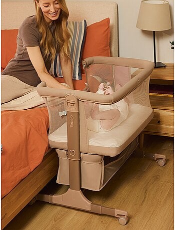 Lit cododo 3en1 LIONELO Jodie - Berceau - Réglable en hauteur et inclinaison- Matelas haute densité