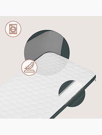 Lit cododo 3en1 LIONELO Jodie - Berceau - Réglable en hauteur et inclinaison- Matelas haute densité