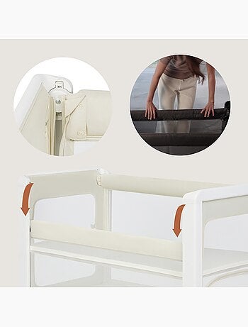 Lit cododo 5en1 LIONELO Patty - Lit parapluie - Parc - Pliable - Matelas haute densité - 4 roulettes