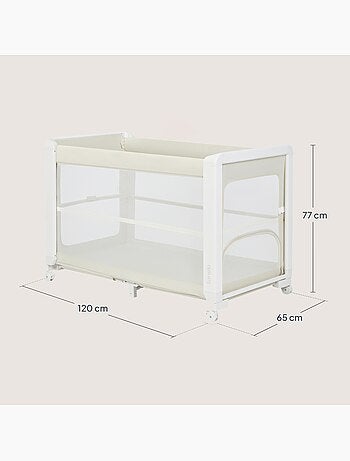 Lit cododo 5en1 LIONELO Patty - Lit parapluie - Parc - Pliable - Matelas haute densité - 4 roulettes