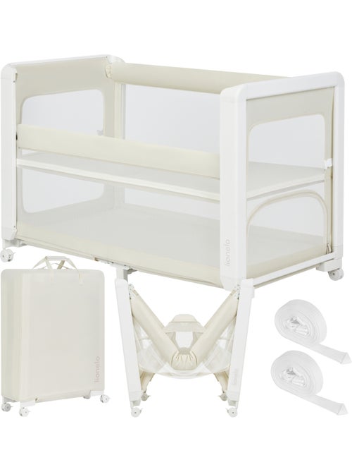 Lit cododo 5en1 LIONELO Patty - Lit parapluie - Parc - Pliable - Matelas haute densité - 4 roulettes - Kiabi Lit cododo 5en1 LIONELO Patty - Lit parapluie - Parc - Pliable - Matelas haute densité - 4 roulettes - Kiabi