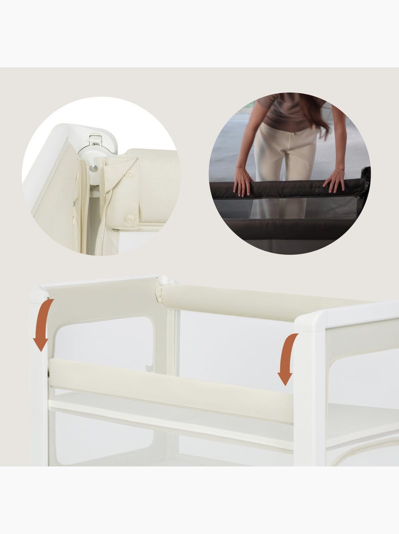 Lit cododo 5en1 LIONELO Patty - Lit parapluie - Parc - Pliable - Matelas haute densité - 4 roulettes Beige - Kiabi
