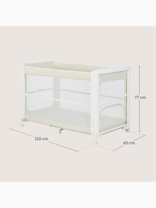 Lit cododo 5en1 LIONELO Patty - Lit parapluie - Parc - Pliable - Matelas haute densité - 4 roulettes - Kiabi Lit cododo 5en1 LIONELO Patty - Lit parapluie - Parc - Pliable - Matelas haute densité - 4 roulettes - Kiabi