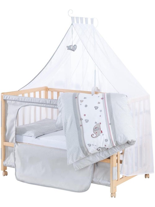 Lit cododo avec literie complète et roulettes à freins 'Roba' - Kiabi