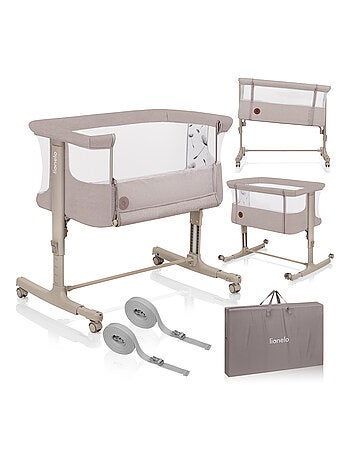 Lit cododo bébé 3en1 LIONELO Aurora - Berceau - Réglable en hauteur et inclinaison - Matelas et sac