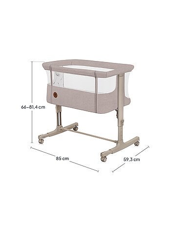 Lit cododo bébé 3en1 LIONELO Aurora - Berceau - Réglable en hauteur et inclinaison - Matelas et sac