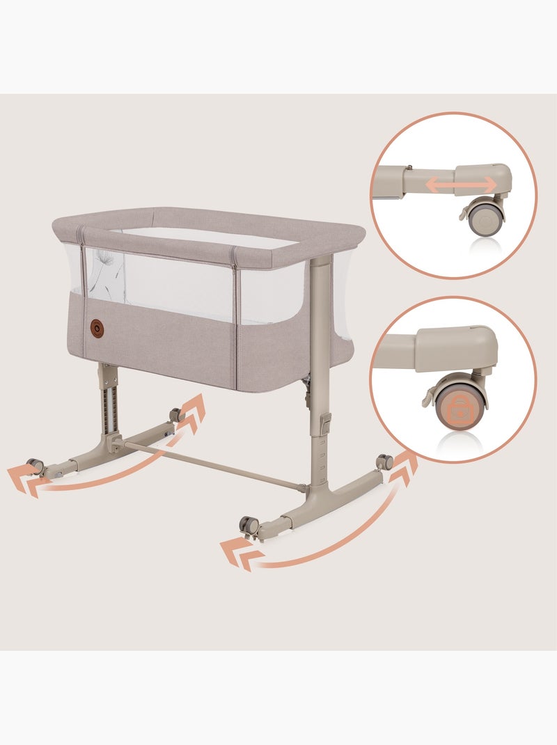Lit cododo bébé 3en1 LIONELO Aurora - Berceau - Réglable en hauteur et inclinaison - Matelas et sac Beige - Kiabi