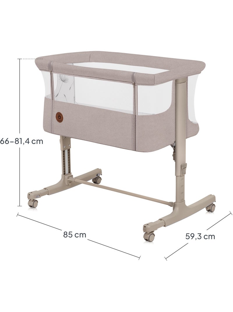 Lit cododo bébé 3en1 LIONELO Aurora - Berceau - Réglable en hauteur et inclinaison - Matelas et sac Beige - Kiabi
