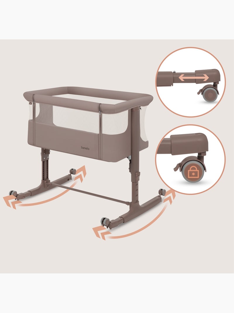 Lit cododo bébé 3en1 LIONELO Aurora - Berceau - Réglable en hauteur et inclinaison - Matelas et sac Beige coquille - Kiabi