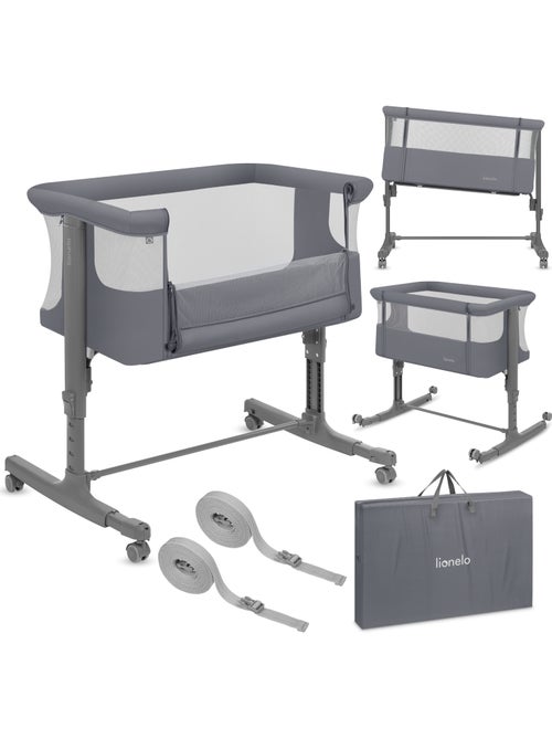 Lit cododo bébé 3en1 LIONELO Aurora - Berceau - Réglable en hauteur et inclinaison - Matelas et sac - Kiabi
