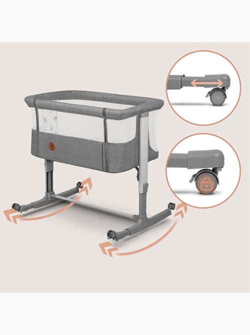 Lit cododo bébé 3en1 LIONELO Aurora - Berceau - Réglable en hauteur et inclinaison - Matelas et sac - Kiabi