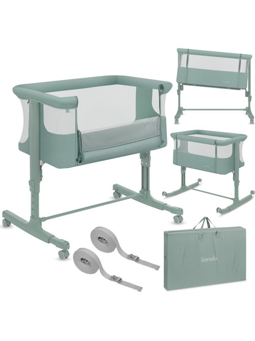 Lit cododo bébé 3en1 LIONELO Aurora - Berceau - Réglable en hauteur et inclinaison - Matelas et sac - Kiabi