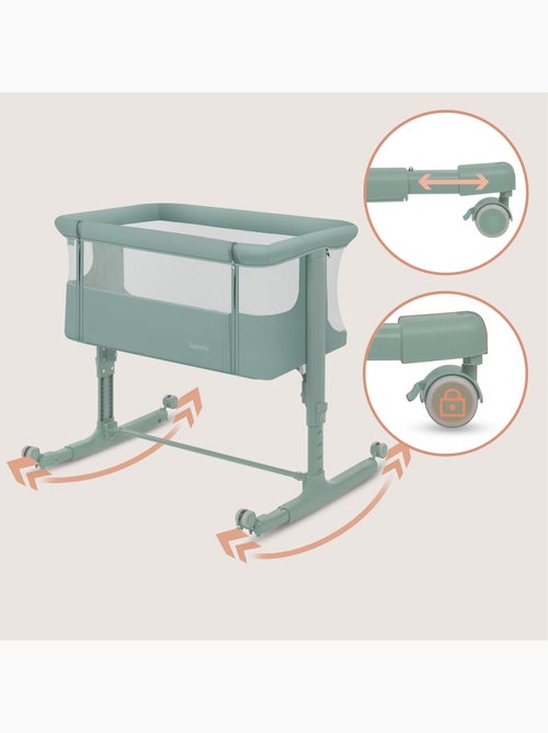 Lit cododo bébé 3en1 LIONELO Aurora - Berceau - Réglable en hauteur et inclinaison - Matelas et sac - Kiabi