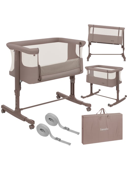 Lit cododo bébé 3en1 LIONELO Aurora - Réglable en hauteur et inclinaison - Matelas et sac inclus - Kiabi