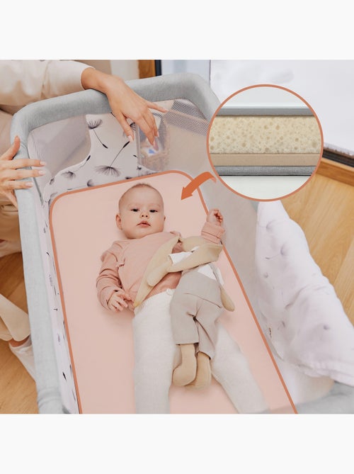 Lit cododo bébé 3en1 LIONELO Aurora - Réglable en hauteur et inclinaison - Matelas et sac inclus - Kiabi