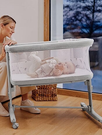 Lit cododo bébé 3en1 LIONELO Aurora - Réglable en hauteur et inclinaison - Matelas et sac inclus