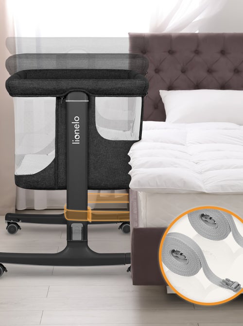 Lit cododo bébé 3en1 LIONELO Aurora - Réglable en hauteur et inclinaison - Matelas et sac inclus - Kiabi