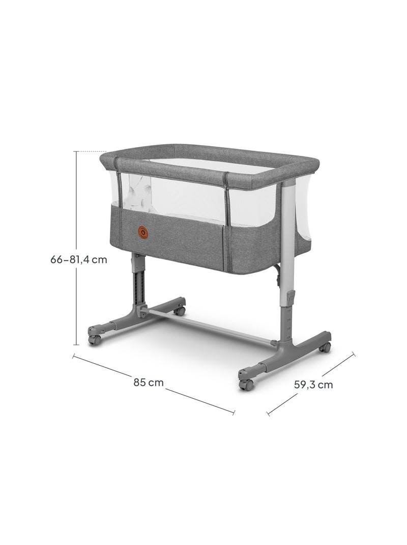 Lit cododo bébé 3en1 LIONELO Aurora - Réglable en hauteur et inclinaison - Matelas et sac inclus Gris - Kiabi