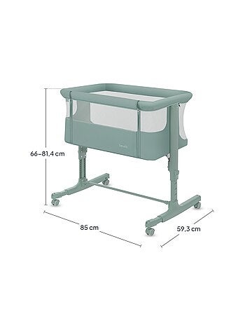 Lit cododo bébé 3en1 LIONELO Aurora - Réglable en hauteur et inclinaison - Matelas et sac inclus