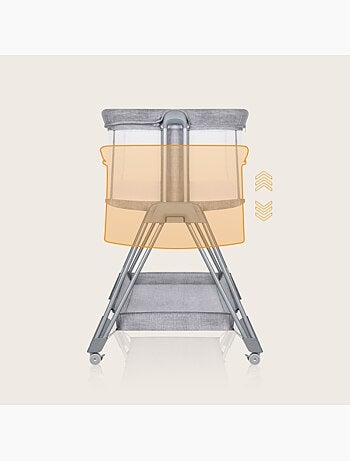 Lit cododo bébé 3en1 LIONELO Luna - Berceau - Réglable en hauteur et inclinaison - Matelas inclus